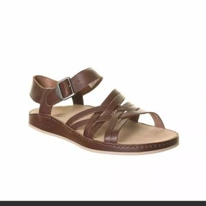 Chaco Fallon Leather Ankle Strap Sandals Sz 8